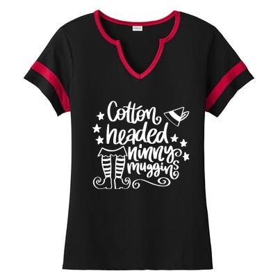 Christmas Cotton Headed Ninny Muggins Ladies Halftime Notch Neck Tee