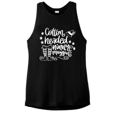 Christmas Cotton Headed Ninny Muggins Ladies PosiCharge Tri-Blend Wicking Tank