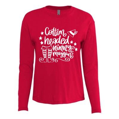 Christmas Cotton Headed Ninny Muggins Womens Cotton Relaxed Long Sleeve T-Shirt