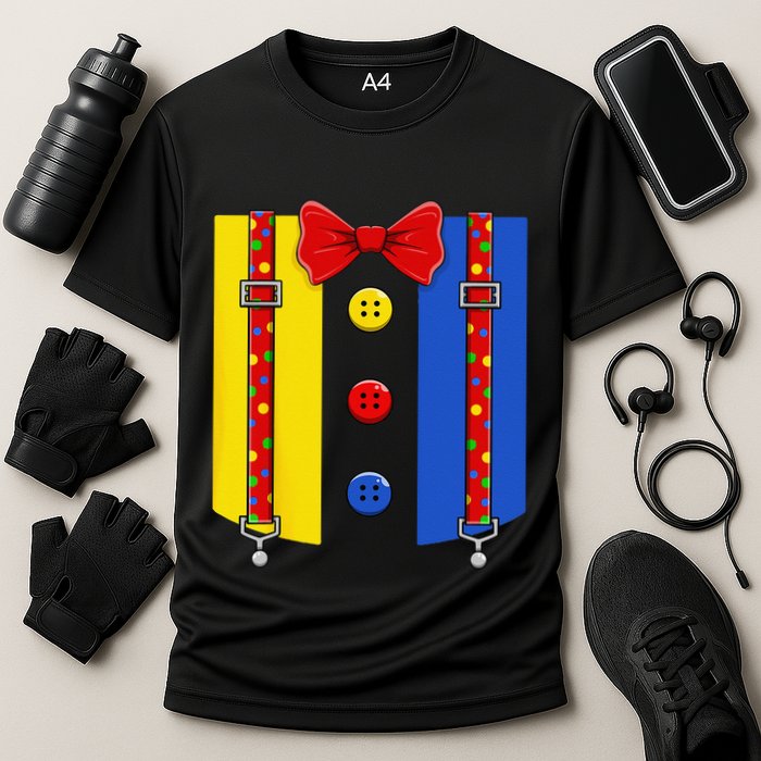 Clown Costume Halloween Circus Matching Cooling Performance Crew T-Shirt