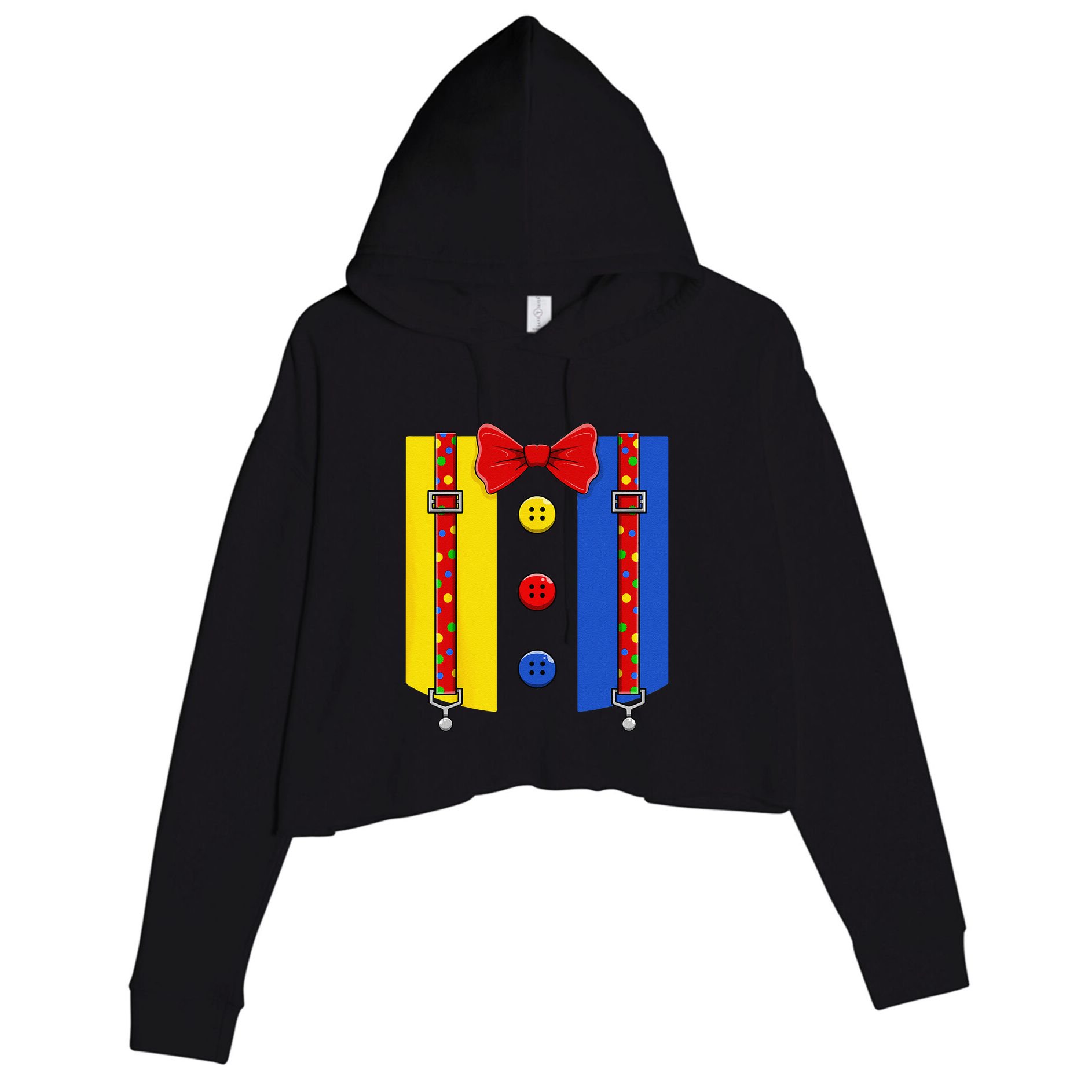 Clown Costume Halloween Circus Matching Crop Fleece Hoodie