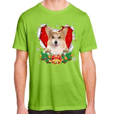 Corgi Christmas Heart Santa Dog Lovers Ugly Sweater Xmas Gift Adult ChromaSoft Performance T-Shirt