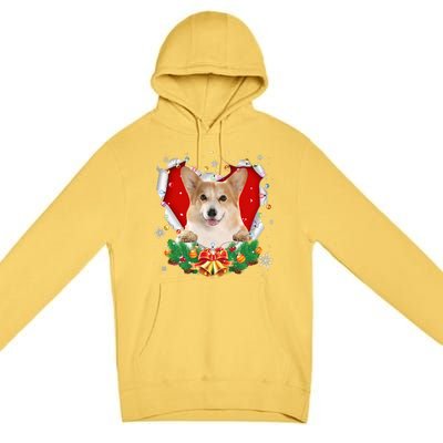 Corgi Christmas Heart Santa Dog Lovers Ugly Sweater Xmas Gift Premium Pullover Hoodie