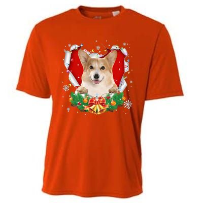 Corgi Christmas Heart Santa Dog Lovers Ugly Sweater Xmas Gift Cooling Performance Crew T-Shirt