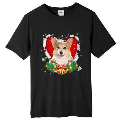 Corgi Christmas Heart Santa Dog Lovers Ugly Sweater Xmas Gift Tall Fusion ChromaSoft Performance T-Shirt