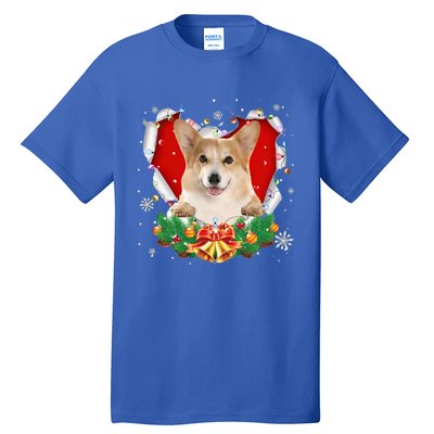 Corgi Christmas Heart Santa Dog Lovers Ugly Sweater Xmas Gift Tall T-Shirt