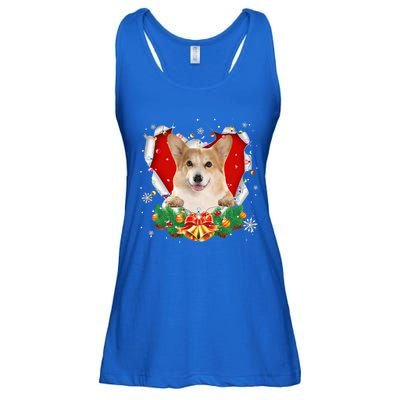 Corgi Christmas Heart Santa Dog Lovers Ugly Sweater Xmas Gift Ladies Essential Flowy Tank