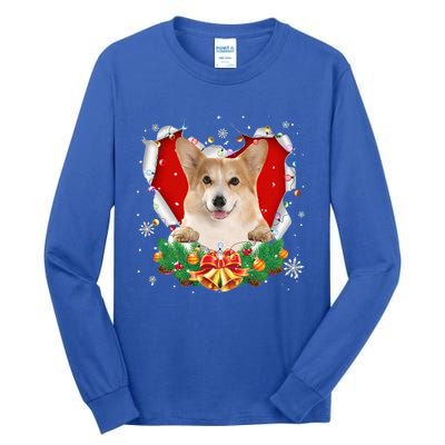 Corgi Christmas Heart Santa Dog Lovers Ugly Sweater Xmas Gift Tall Long Sleeve T-Shirt