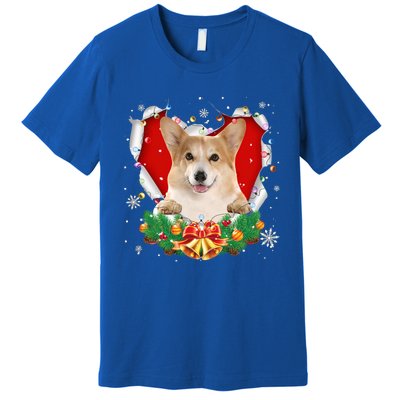 Corgi Christmas Heart Santa Dog Lovers Ugly Sweater Xmas Gift Premium T-Shirt