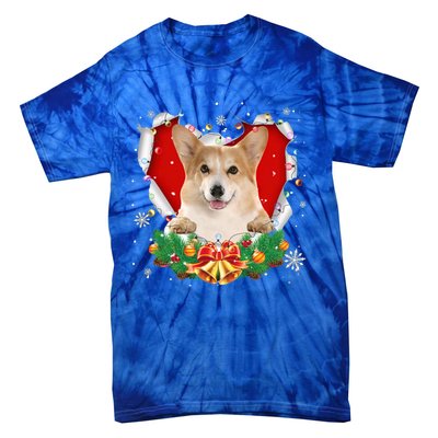 Corgi Christmas Heart Santa Dog Lovers Ugly Sweater Xmas Gift Tie-Dye T-Shirt