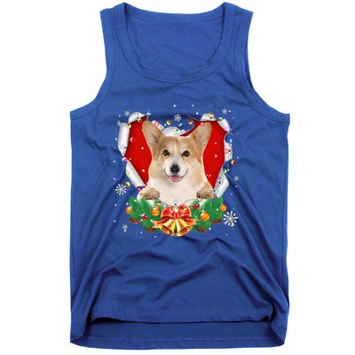 Corgi Christmas Heart Santa Dog Lovers Ugly Sweater Xmas Gift Tank Top