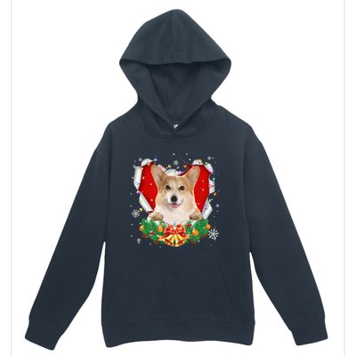 Corgi Christmas Heart Santa Dog Lovers Ugly Sweater Xmas Gift Urban Pullover Hoodie