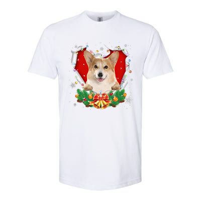 Corgi Christmas Heart Santa Dog Lovers Ugly Sweater Xmas Gift Softstyle CVC T-Shirt