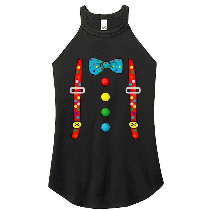 Clown Costume Halloween Funny Circus Clown DIY Costume Women's Perfect Tri Rocker Tank