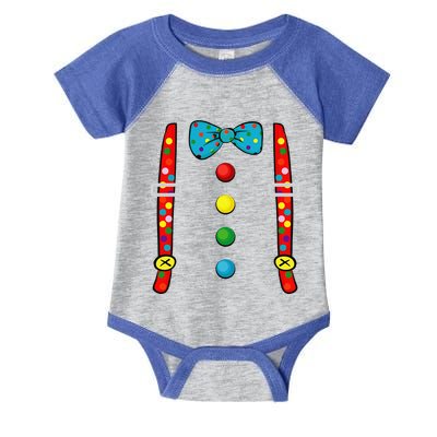 Clown Costume Halloween Funny Circus Clown DIY Costume Infant Baby Jersey Bodysuit