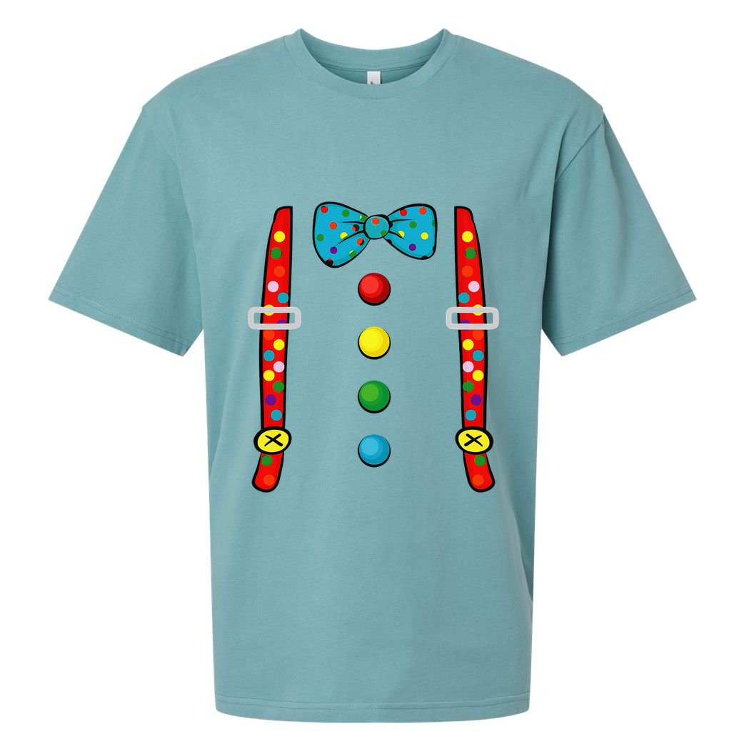 Clown Costume Halloween Funny Circus Clown DIY Costume Sueded Cloud Jersey T-Shirt