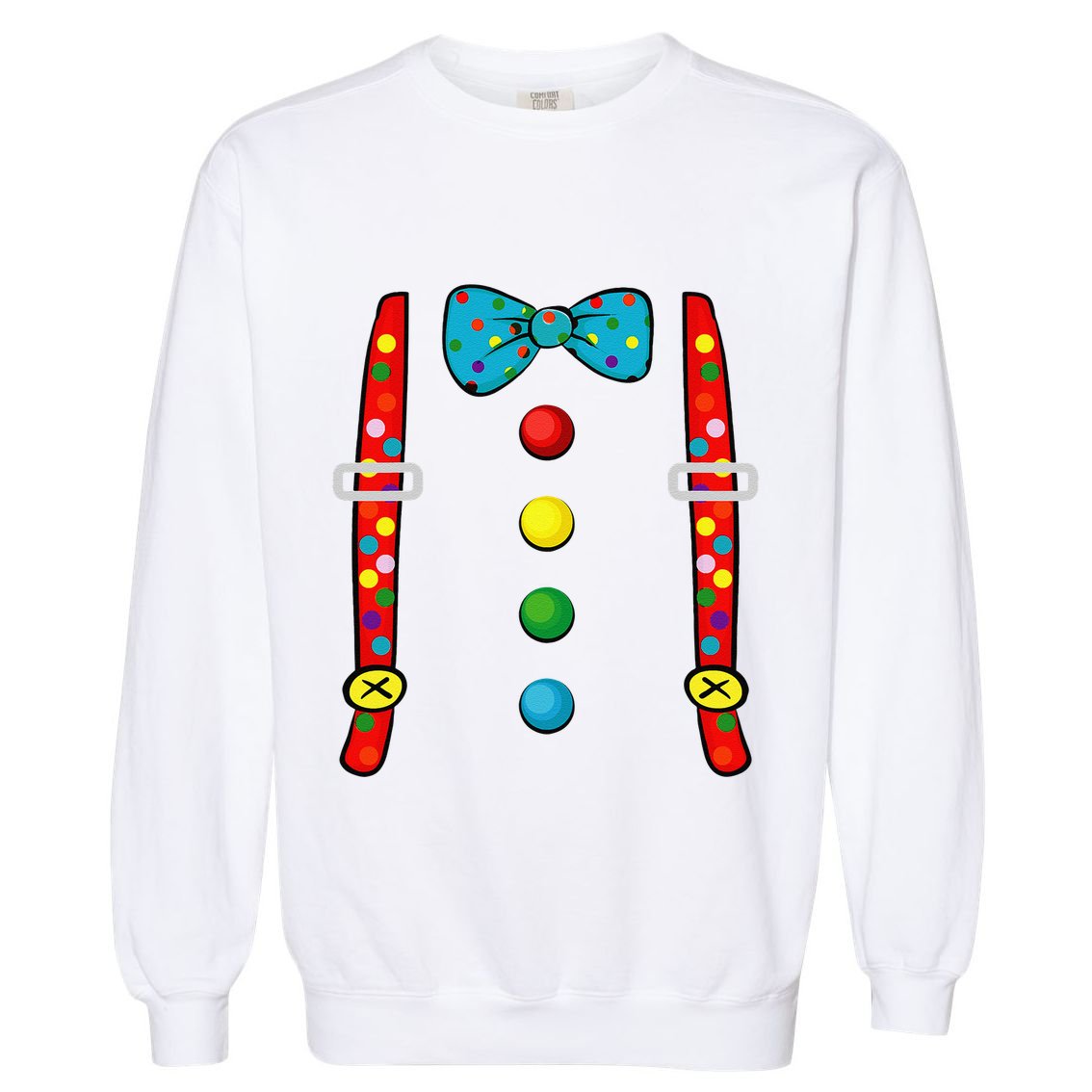 Clown Costume Halloween Funny Circus Clown DIY Costume Garment-Dyed Sweatshirt