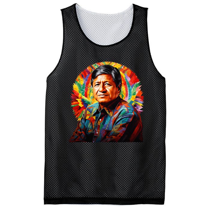 Cesar Chavez Hispanic Heritage Month Mesh Reversible Basketball Jersey Tank