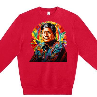 Cesar Chavez Hispanic Heritage Month Premium Crewneck Sweatshirt