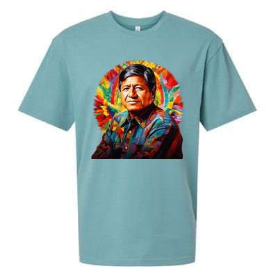 Cesar Chavez Hispanic Heritage Month Sueded Cloud Jersey T-Shirt