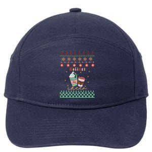 Cute Christmas Holiday Cheers 7-Panel Snapback Hat