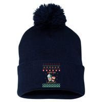 Cute Christmas Holiday Cheers Pom Pom 12in Knit Beanie