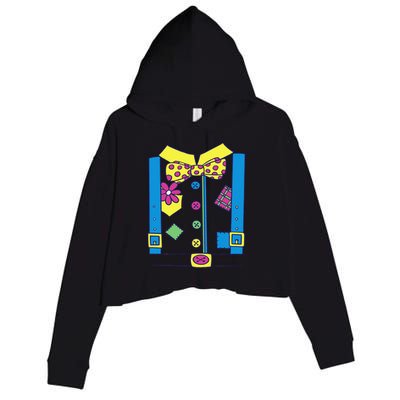 Clown Circus Halloween Clown Costume Crop Fleece Hoodie