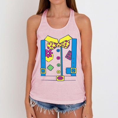 Clown Circus Halloween Clown Costume Women's Knotted Racerback Tank