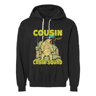 Cousin Crew Hiking Cabin Squad 2024 Summer Camping Mountain Garment-Dyed Fleece Hoodie