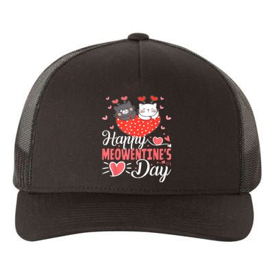 Cute Cat Happy Meowentines Valentines Day Yupoong Adult 5-Panel Trucker Hat