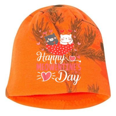 Cute Cat Happy Meowentines Valentines Day Kati - Camo Knit Beanie