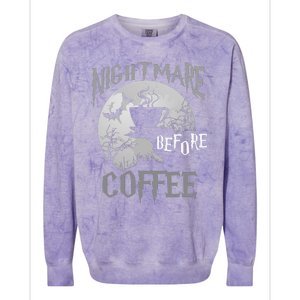 Cute Coffee Halloween Funny Mug Gift Colorblast Crewneck Sweatshirt