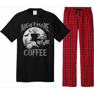 Cute Coffee Halloween Funny Mug Gift Pajama Set