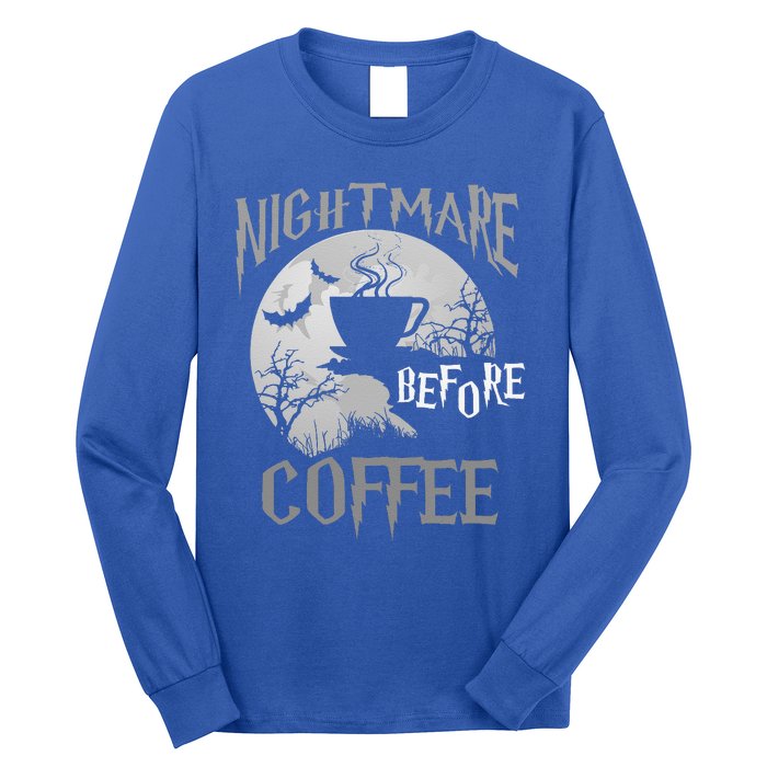 Cute Coffee Halloween Funny Mug Gift Long Sleeve Shirt