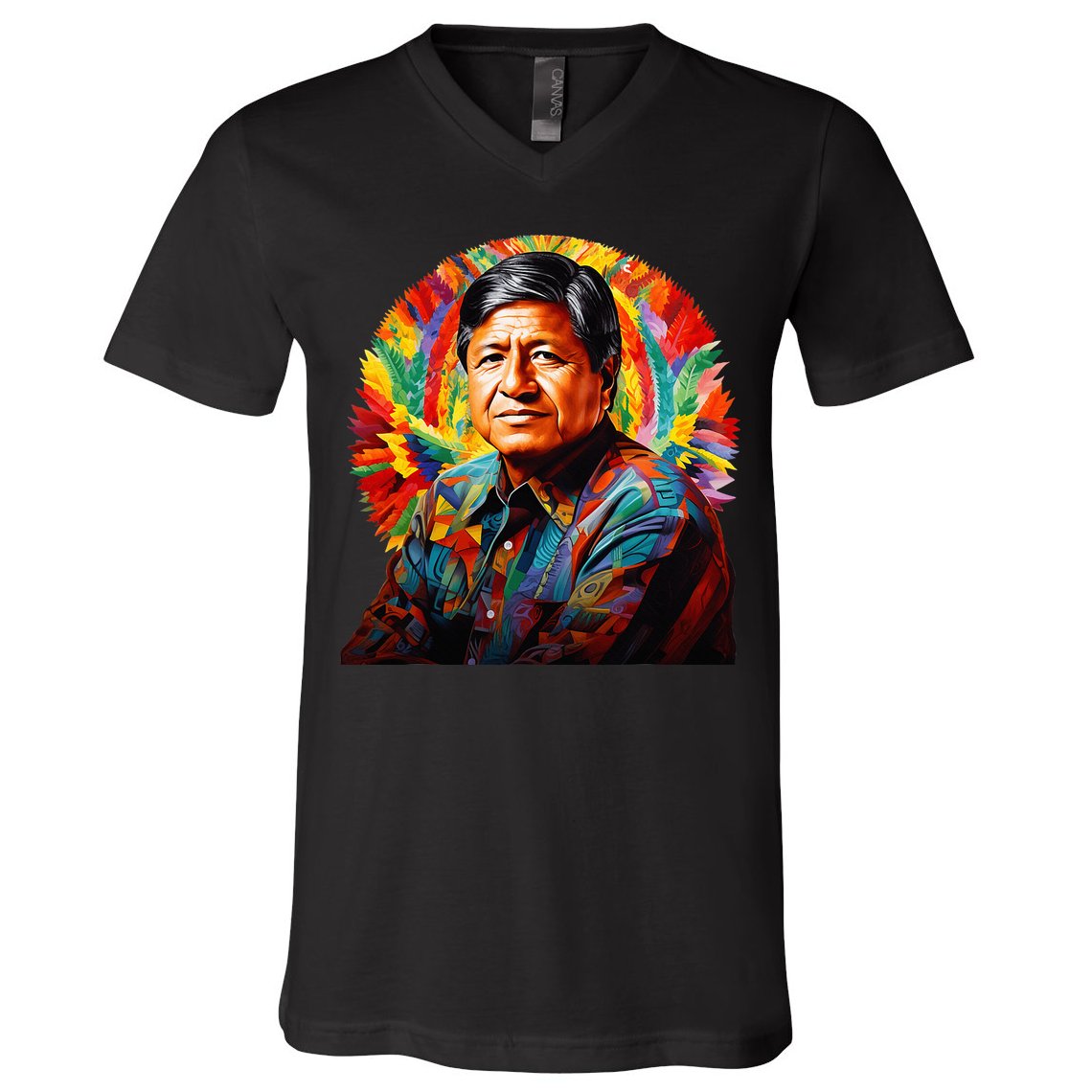 Cesar Chavez Hispanic Heritage Month V-Neck T-Shirt