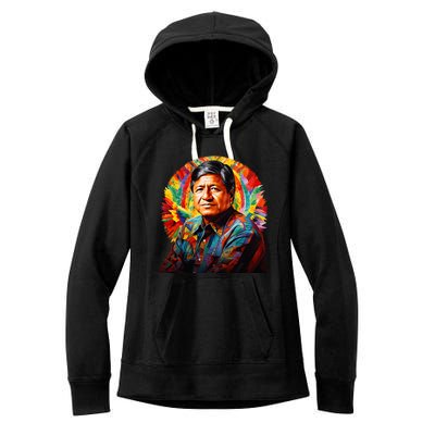 Cesar Chavez Hispanic Heritage Month Women's Fleece Hoodie