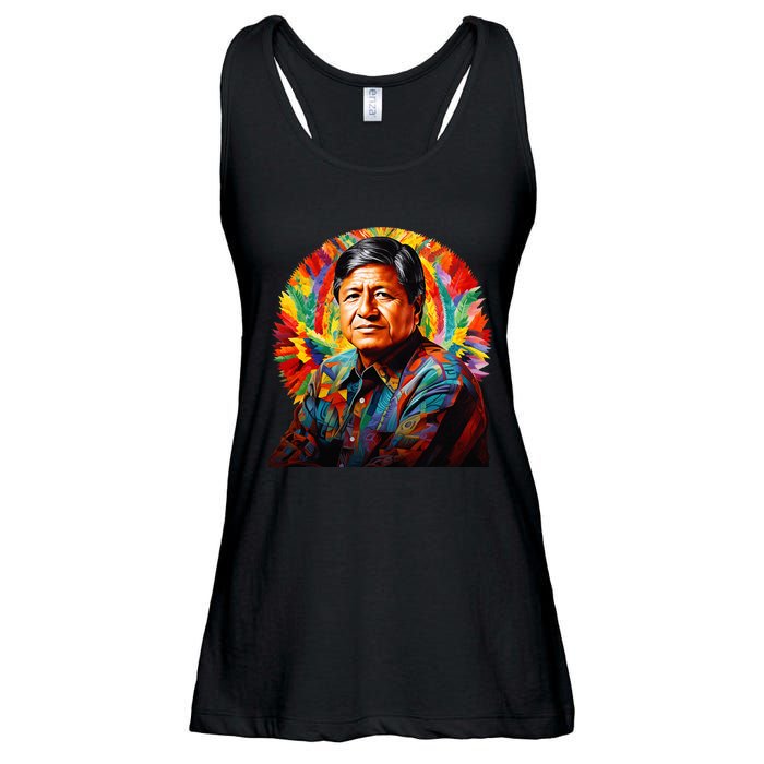 Cesar Chavez Hispanic Heritage Month Ladies Essential Flowy Tank