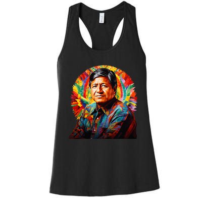 Cesar Chavez Hispanic Heritage Month Women's Racerback Tank