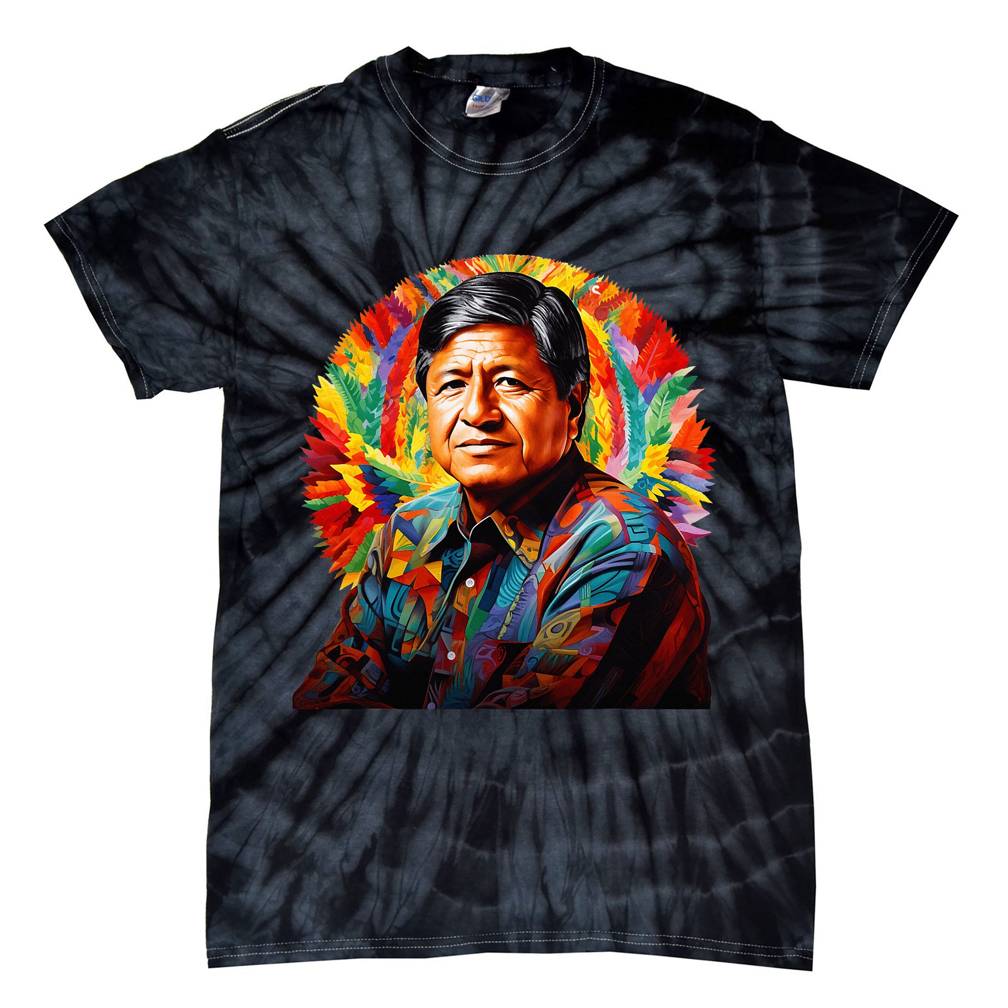 Cesar Chavez Hispanic Heritage Month Tie-Dye T-Shirt