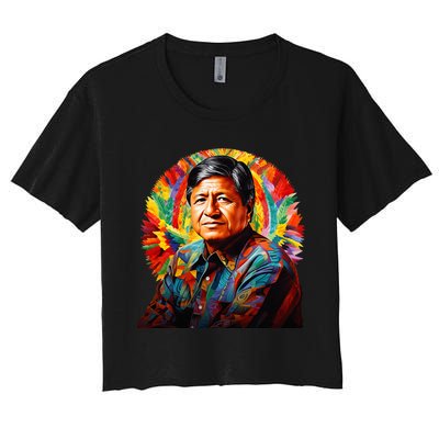 Cesar Chavez Hispanic Heritage Month Women's Crop Top Tee