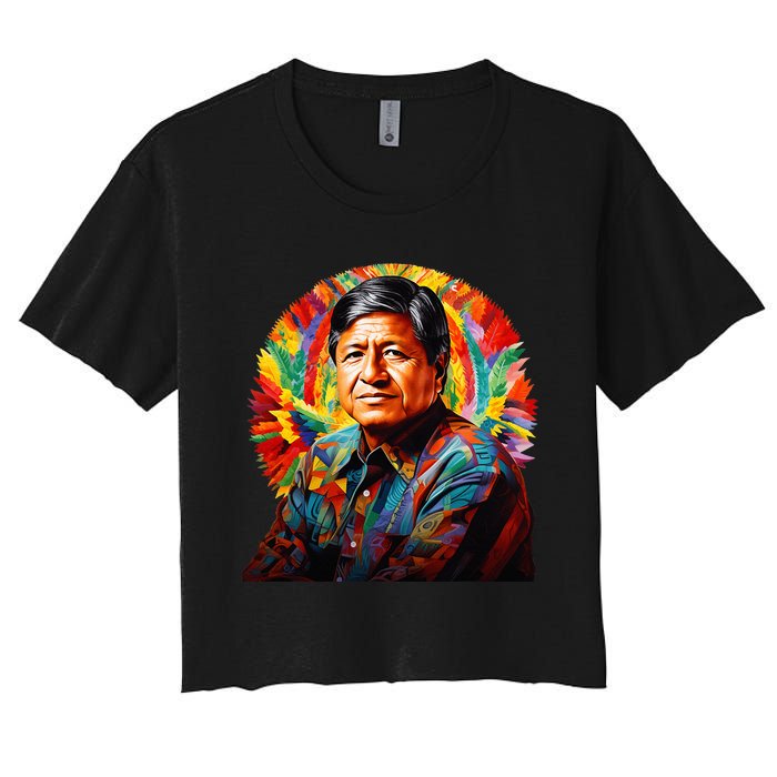 Cesar Chavez Hispanic Heritage Month Women's Crop Top Tee