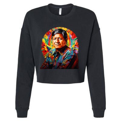 Cesar Chavez Hispanic Heritage Month Cropped Pullover Crew