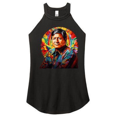 Cesar Chavez Hispanic Heritage Month Women's Perfect Tri Rocker Tank