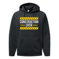 Construction Crew Highway Worker Performance Fleece Hoodie