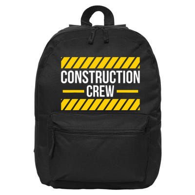 Construction Crew Highway Worker 16 in Basic Backpack
