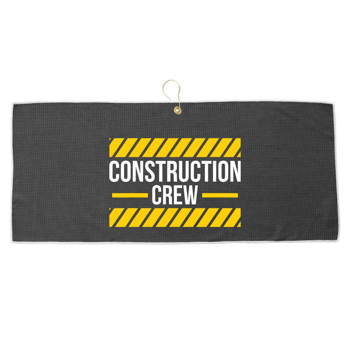Construction Crew Highway Worker Large Microfiber Waffle Golf Towel