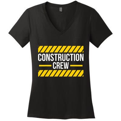 Construction Crew Highway Worker Women's V-Neck T-Shirt