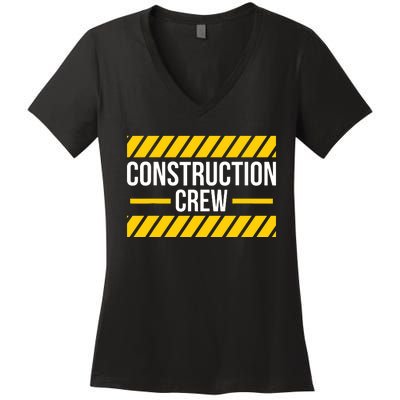 Construction Crew Highway Worker Women's V-Neck T-Shirt