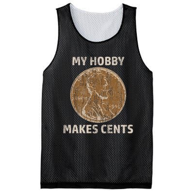 Coin Collector Hobby Gift Numismatics Collecting Makes Cents Mesh Reversible Basketball Jersey Tank