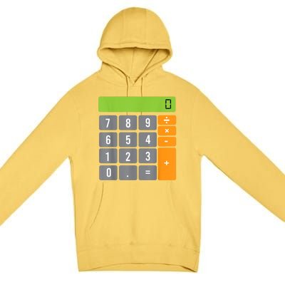 Calculator Costume Halloween Easy Cosplay Math Geek Outfit Premium Pullover Hoodie